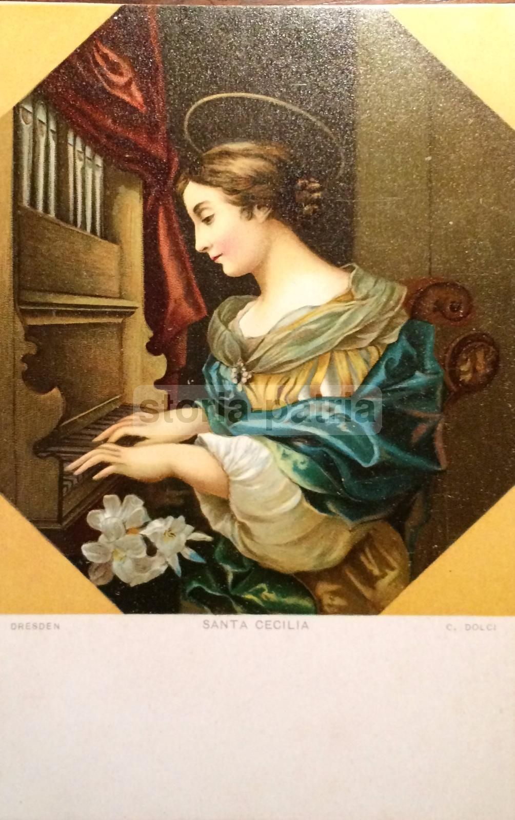 Santa Cecilia. Cromolitografia Antica, Cartolina Degli Anni '20