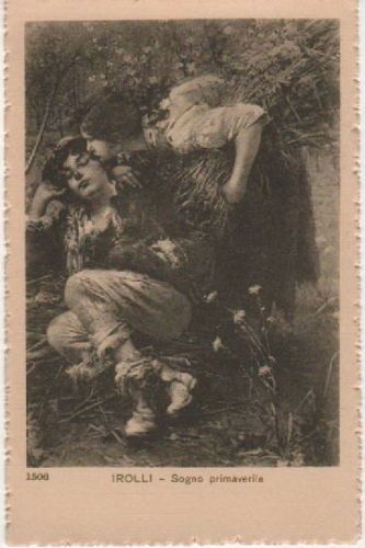 Cartolina d'Epoca Irolli, Sogno Primaverile, Primo '900, Napoli