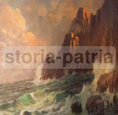 Veduta Di Capri, Dipinto A Olio Di Ilio Giannaccini, 1920 1930, Arte Napoletana