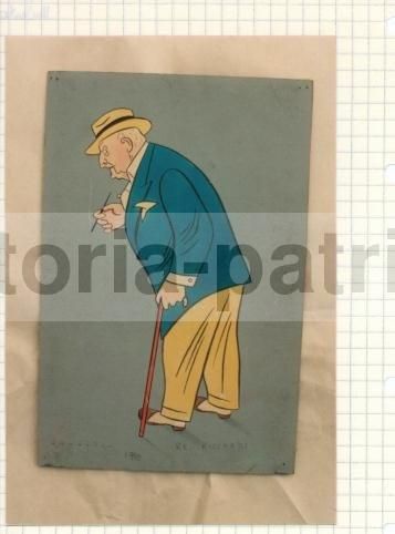 Caricatura Di Vincenzo Gemito Di Umberto Onorato, Disegno Originale, Napoli