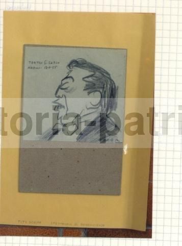 Caricatura Di Vincenzo Gemito Di Umberto Onorato, Disegno Originale, Napoli