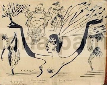 Caricatura Di Vincenzo Gemito Di Umberto Onorato, Disegno Originale, Napoli