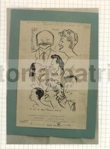 Caricatura Di Vincenzo Gemito Di Umberto Onorato, Disegno Originale, Napoli