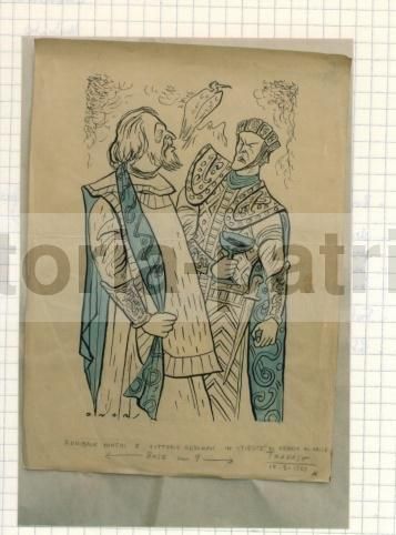 Caricatura Di Vincenzo Gemito Di Umberto Onorato, Disegno Originale, Napoli