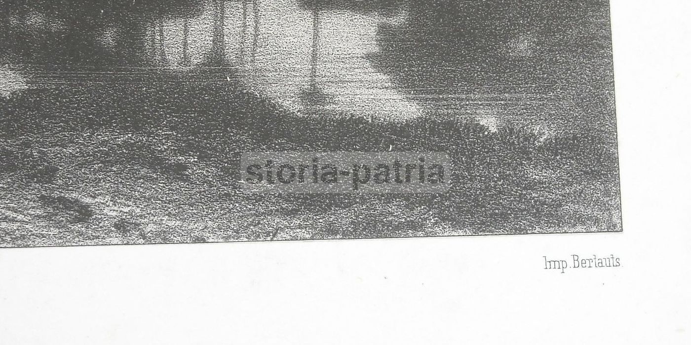 Litografia Orientalista Marilhat Antica Veduta Pastorale 800