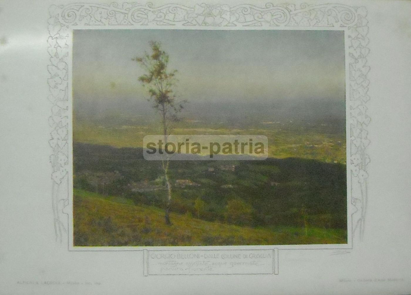 Giorgio Belloni   Dalle Colline Di Graglia. Stampa A Colori, 1910 1920.