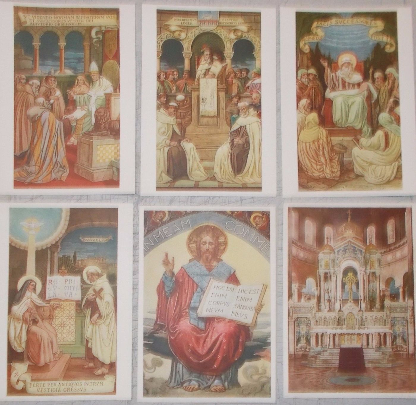 L'Arte Nella Chiesa Del Corpus Domini, Milano: 12 Cartoline Degli Affreschi Di Eugenio Cisterna