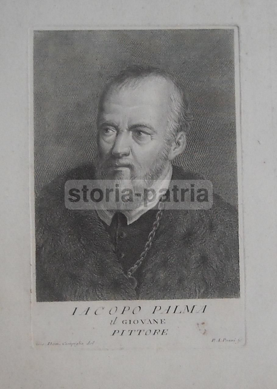 Ritratto Di Iacopo Palma Il Giovane, Incisione All'Acquaforte Di P.A. Pazzi, Fine XVIII Secolo