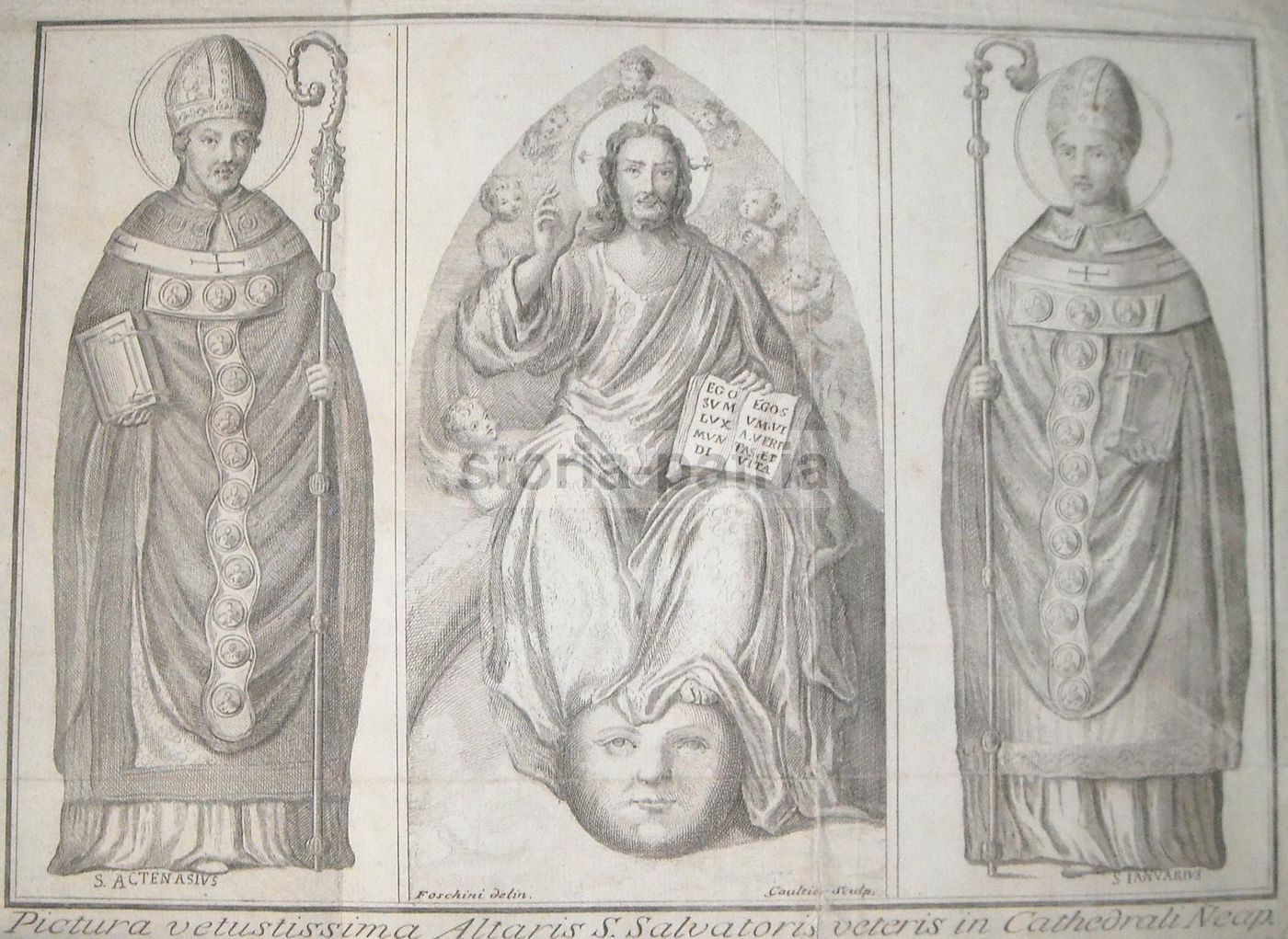 Incisione Cattedrale Napoli, San Gennaro E Sant'Attanasio, Gaultier
