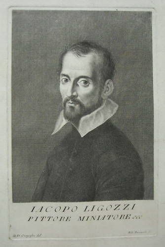 Ritratto Di Jacopo Ligozzi, Incisione Di Silvester Pomarede, XVIII XIX Secolo