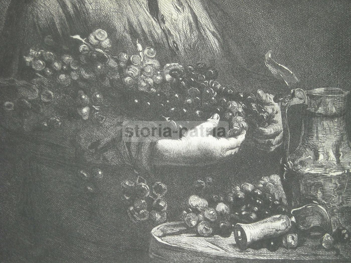 Acquaforte Antica Su Pergamena Di A. Masson Da Ribot, XIX Secolo