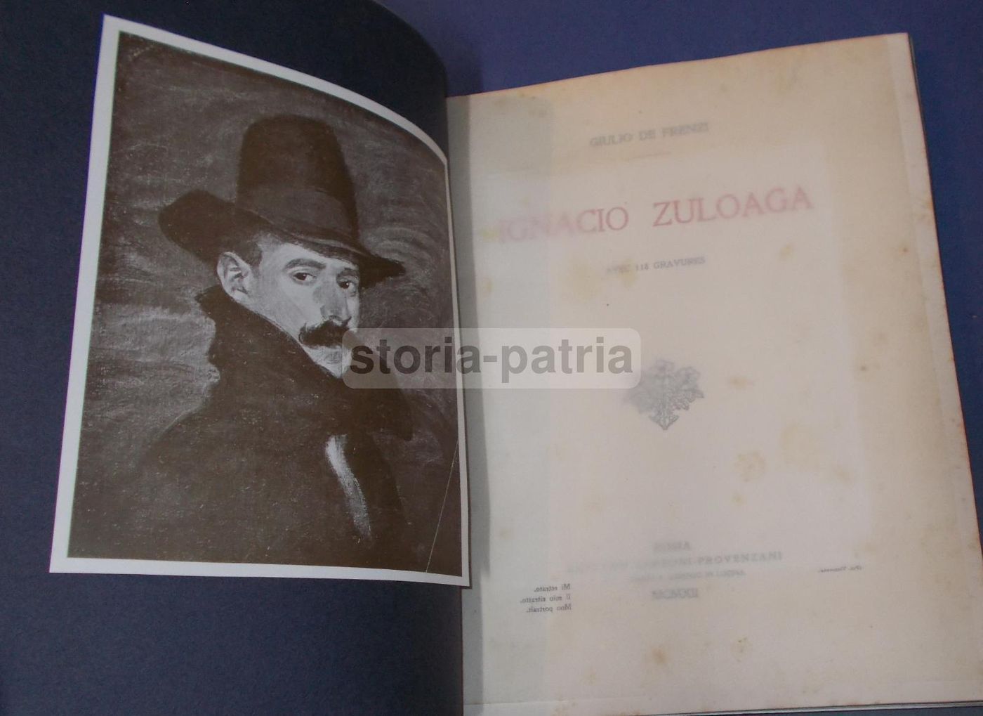 Ignacio Zuloaga: Catalogo Illustrato. Roma, Garzoni Provenzani, 1912.
