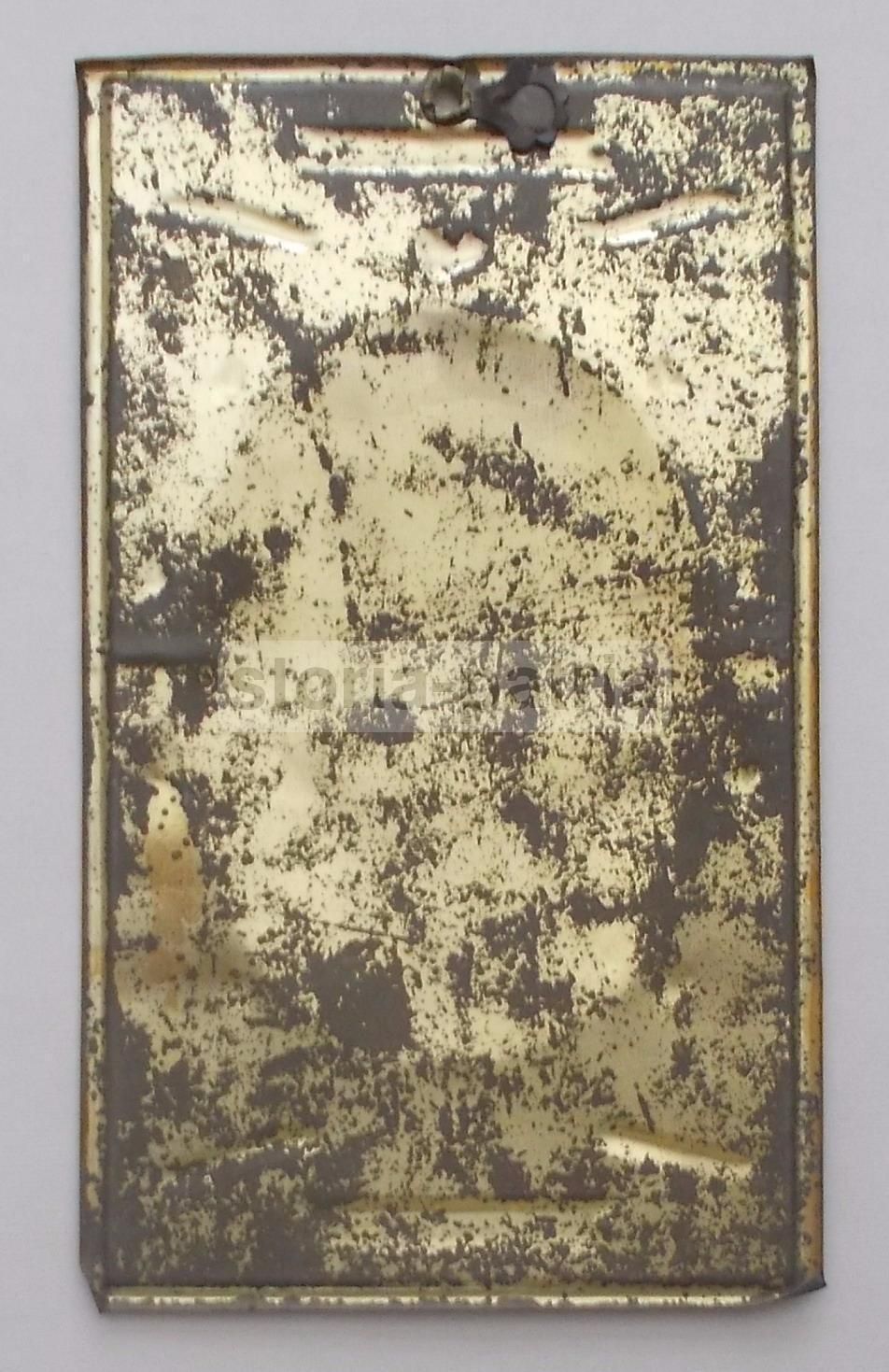 Antica Cromolitografia Madonna Del Rosario Di Pompei Su Latta Liberty
