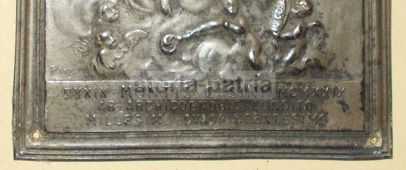 Placchetta San Benedetto Montecassino 1929 Metallo Argentato