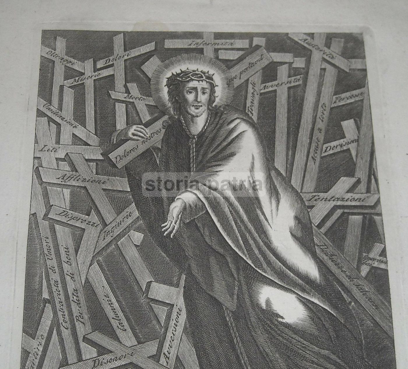 Stampa Devozionale Napoletana: Passione Di Gesù, Filippo Spano (circa 1800)