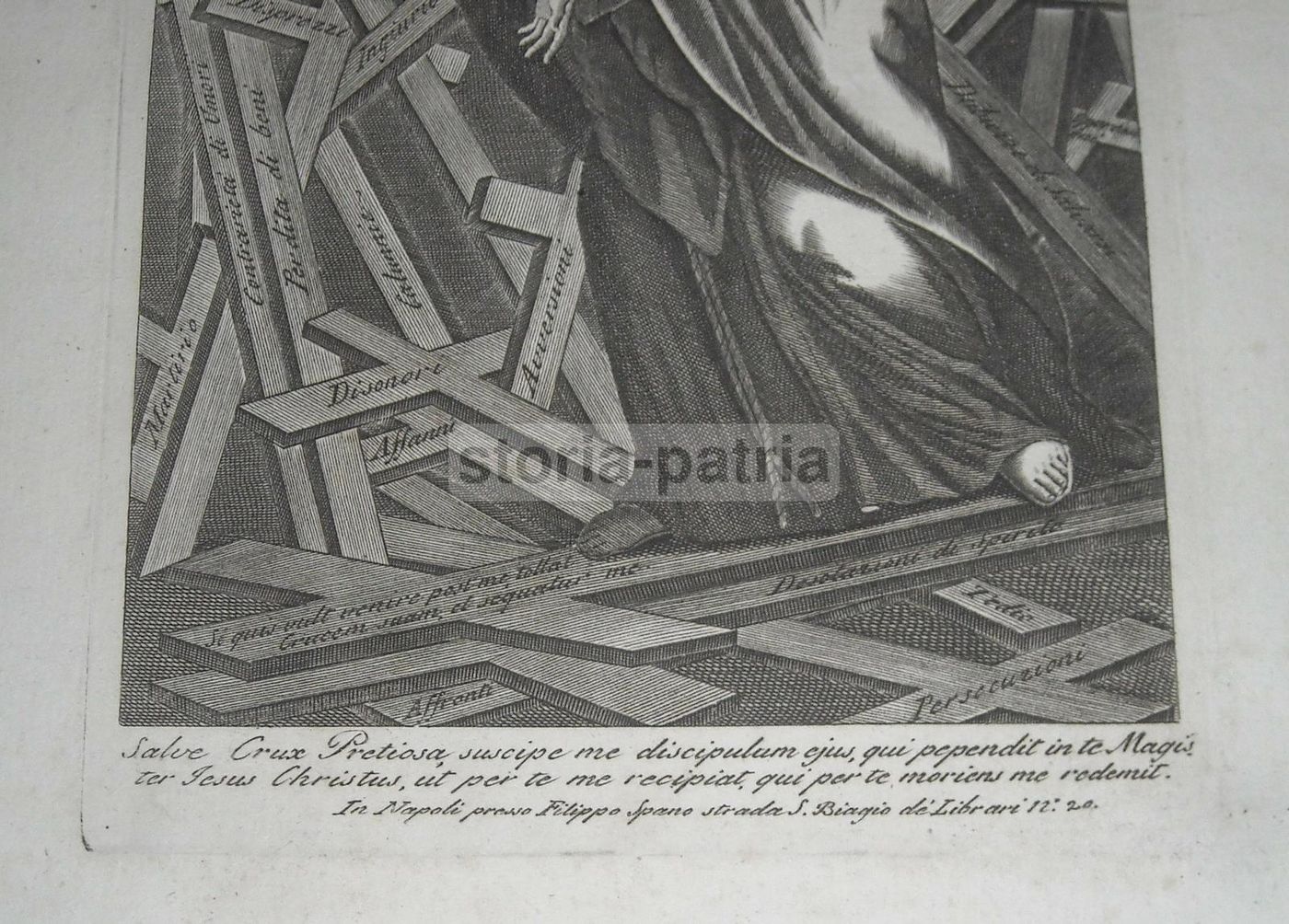 Stampa Devozionale Napoletana: Passione Di Gesù, Filippo Spano (circa 1800)