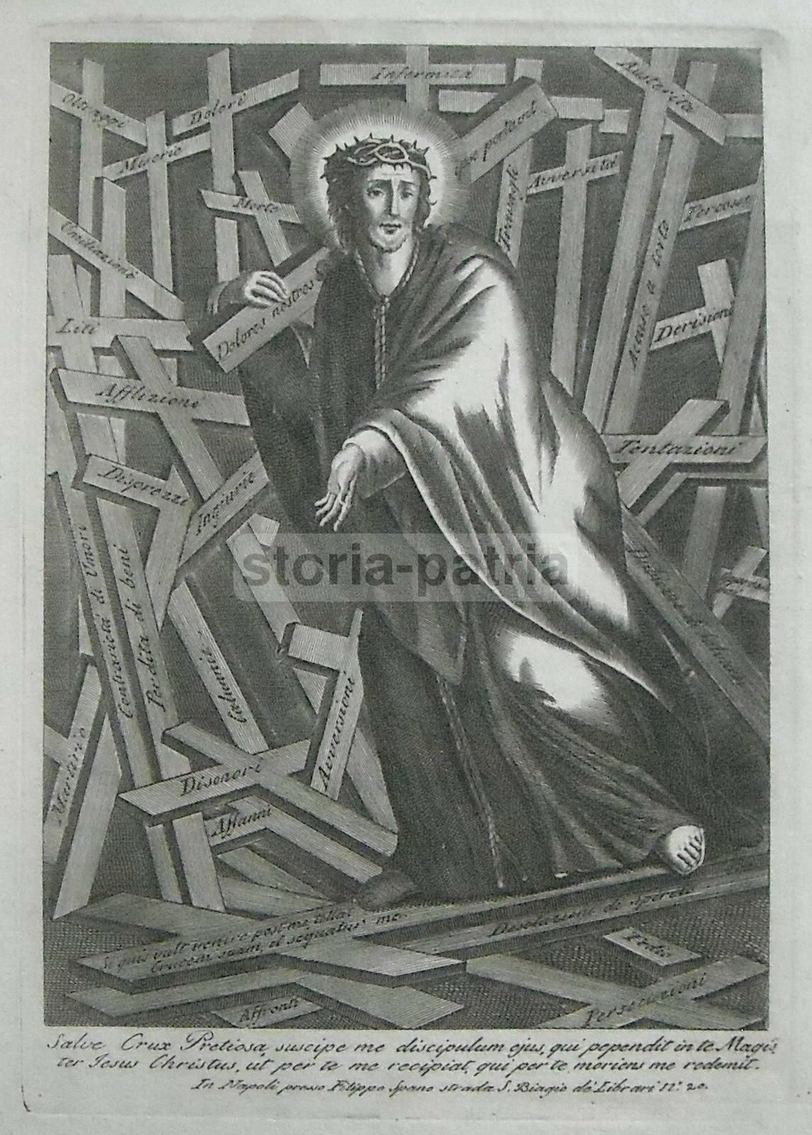 Stampa Devozionale Napoletana: Passione Di Gesù, Filippo Spano (circa 1800)