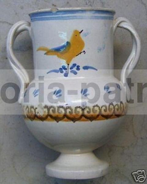 Antico Boccale In Ceramica Di Grottaglie, Puglia, XIX Secolo