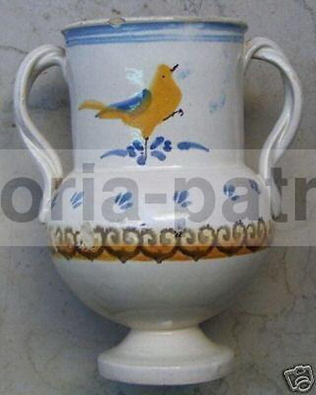 Antico Boccale In Ceramica Di Grottaglie, Puglia, XIX Secolo