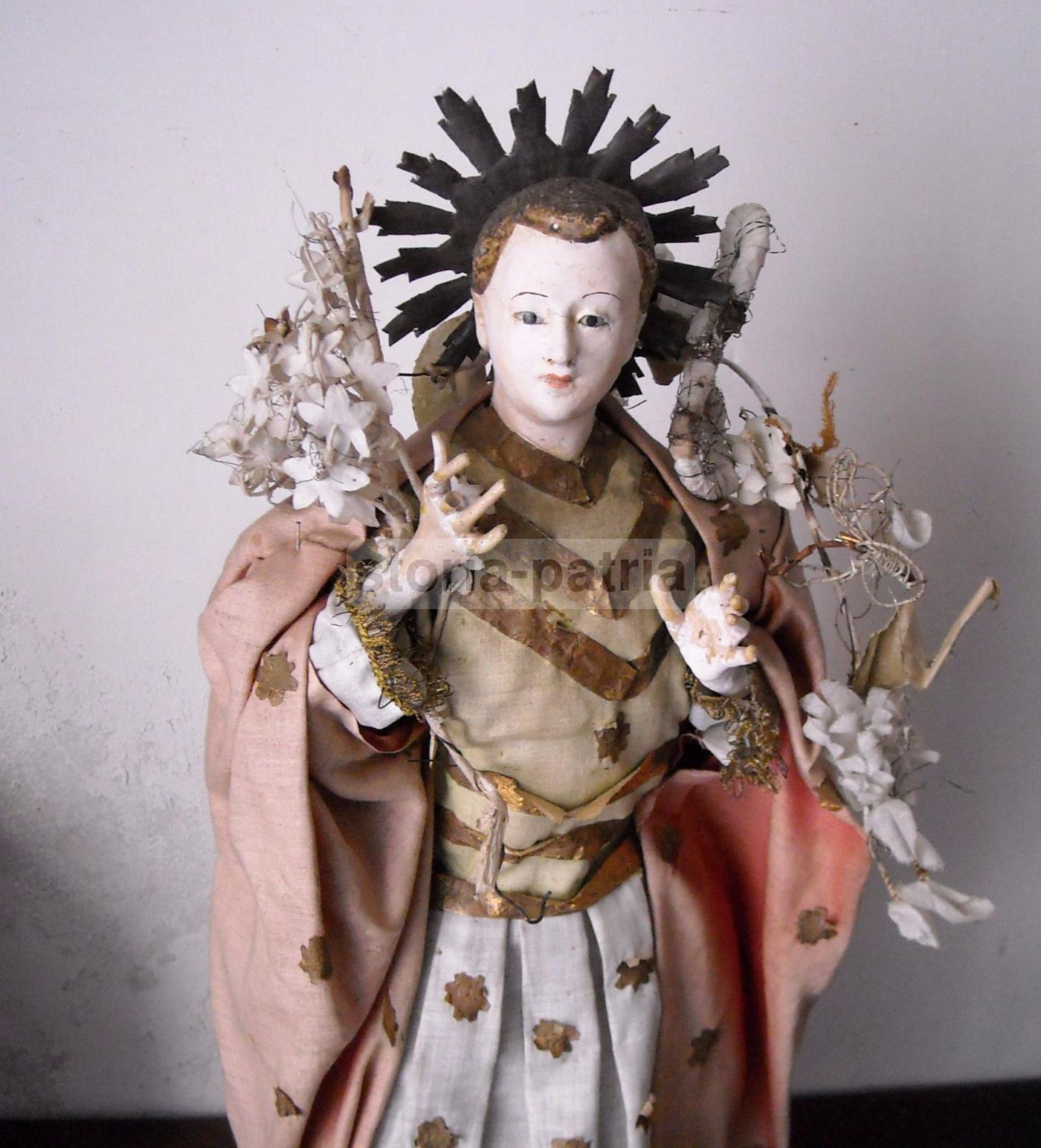 Scultura Devozionale 'Santo Da Campana'   Arte Popolare Dell'Ottocento Meridionale