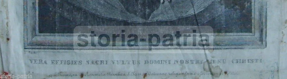 Antique Devotional Print of the Face of Christ, N. Banzo, 1879