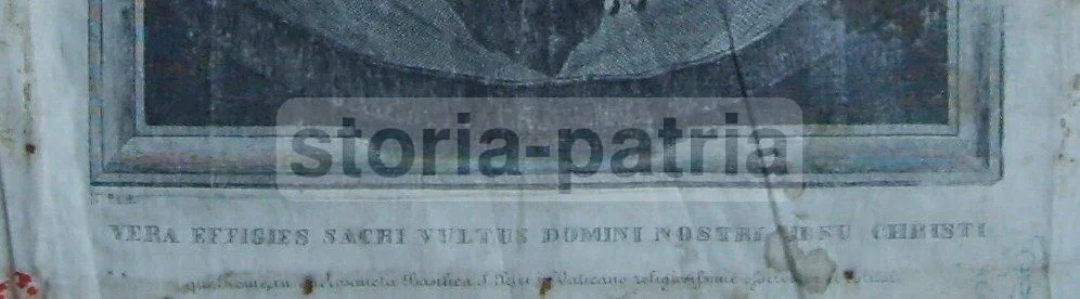 Antique Devotional Print of the Face of Christ, N. Banzo, 1879