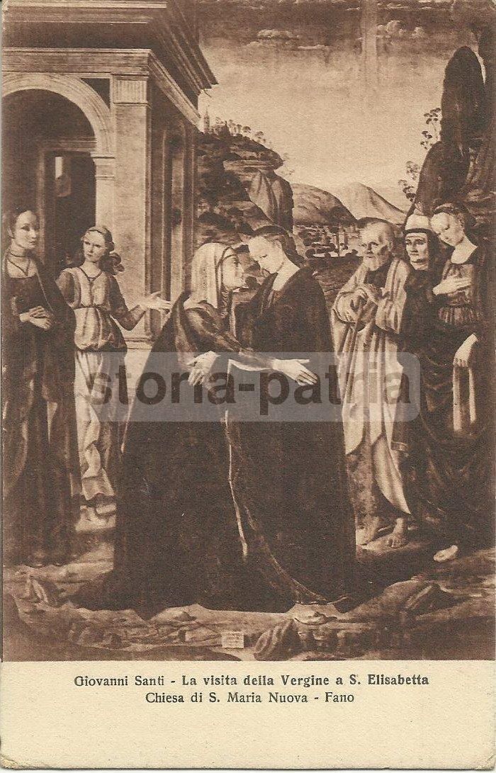 Visitazione Di Giovanni Santi A Fano: Cartolina Antica Della Chiesa Di Santa Maria Nuova