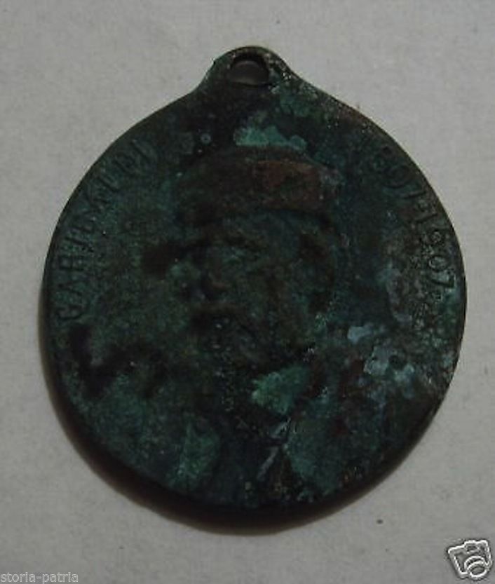 Medaglia Commemorativa Garibaldi 1807 1907 Centenario Rame Antico