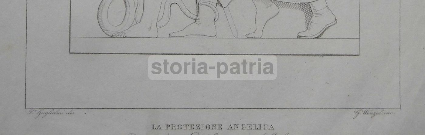 Bassorilievo Di John Gibson, Incisione Di G. Wenzel Su Disegno Di Guglielmi, Metà XIX Secolo