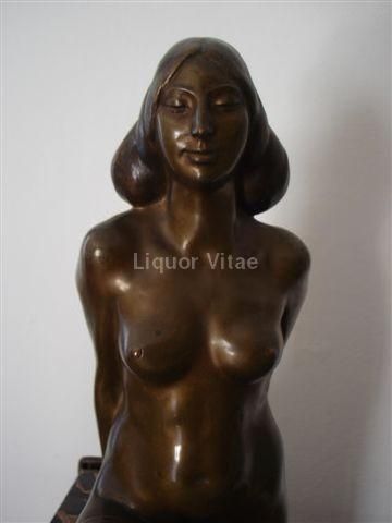 Scultura In Bronzo Di Antonio De Val, Donna Seminuda, Anni '30, Area Napoletana