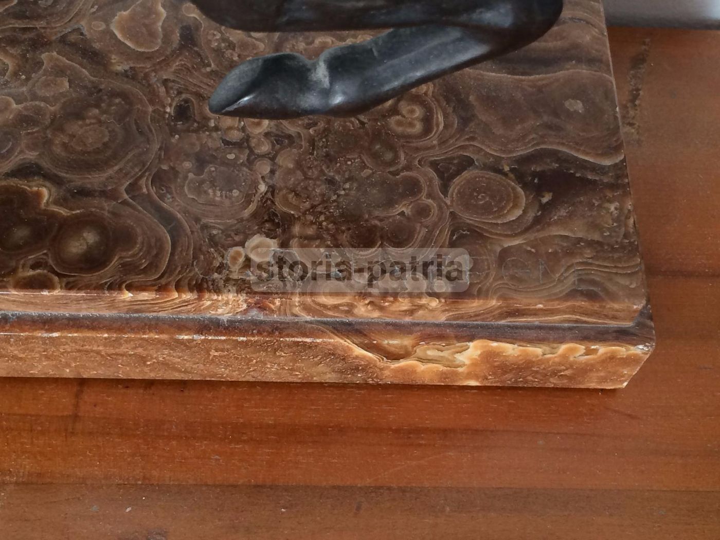 Scultura In Bronzo Stambecchi Dauvergne Anni '20 '30 Base Marmo