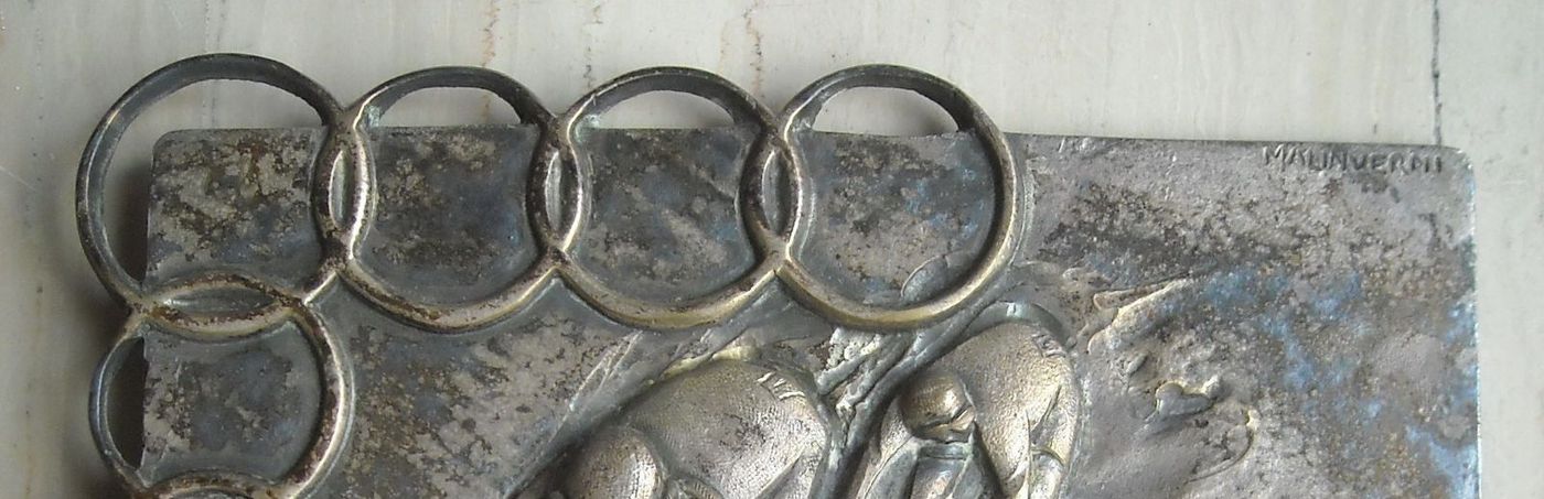 Targa Scultorea Pirelli 1954 Ciclismo Malinverni Bronzo Argentato