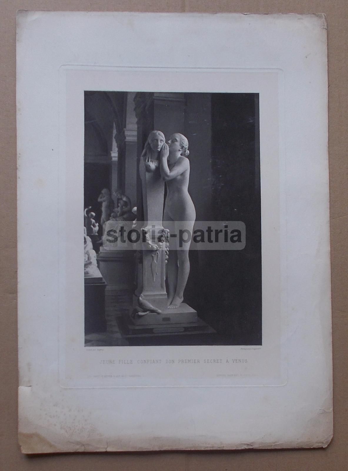 Incisione Antica Jouffroy, Venere, Museo Luxembourg, Parigi, 1800