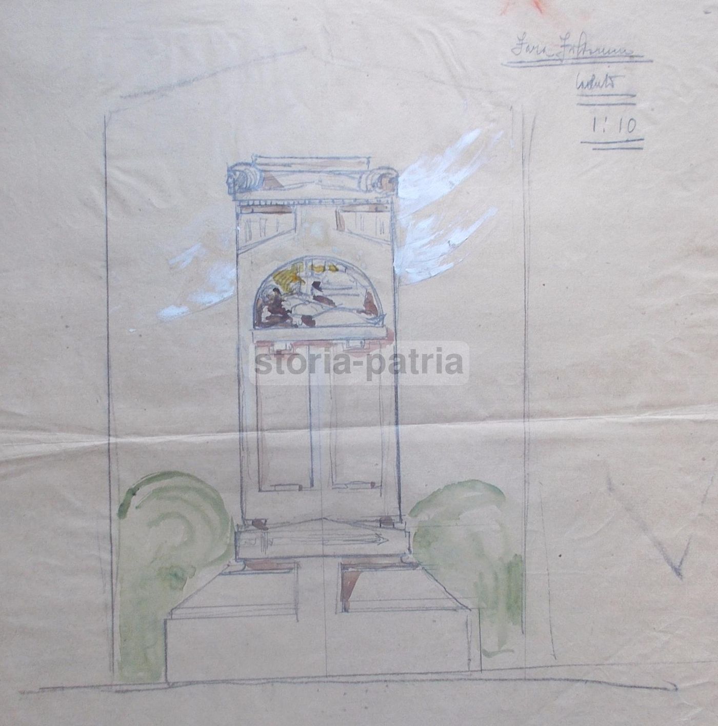 Progetto Monumento Ai Caduti Fara Filiorum, Scultore Bassi, Primo '900