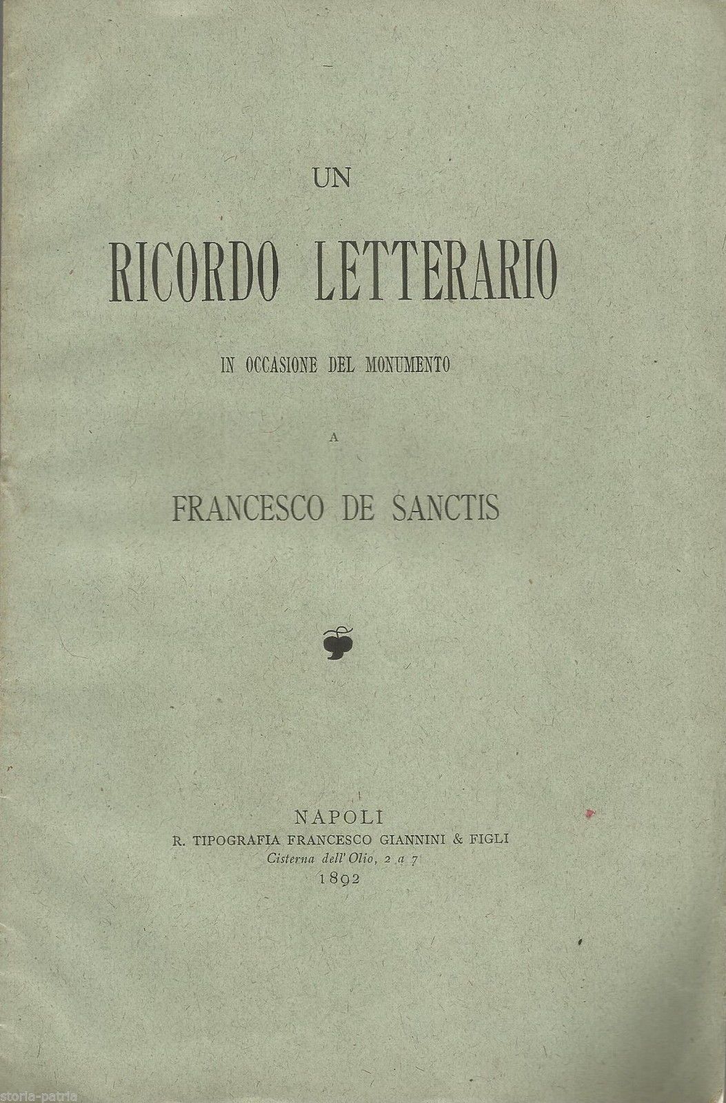 Monumento A Francesco De Sanctis Di Giulio Santini, Napoli 1892