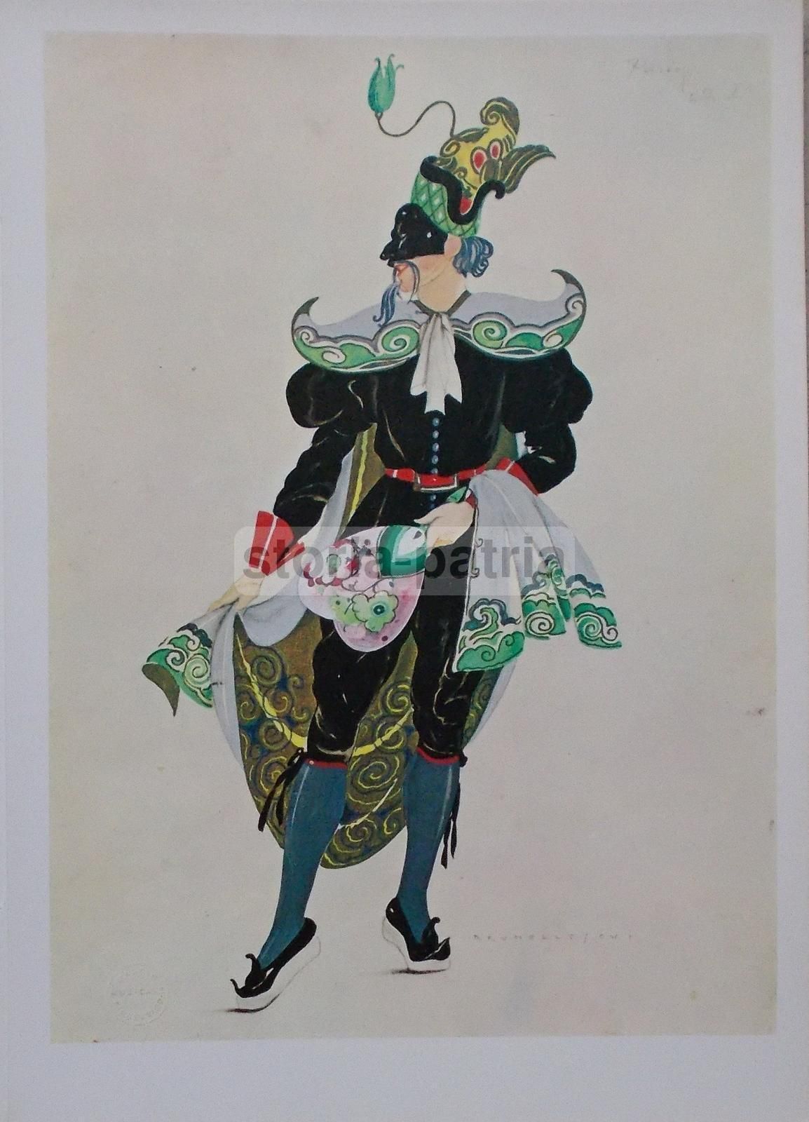 Figurini Turandot Brunelleschi 1979: Otto Tavole Per Il Teatro Comunale Di Firenze