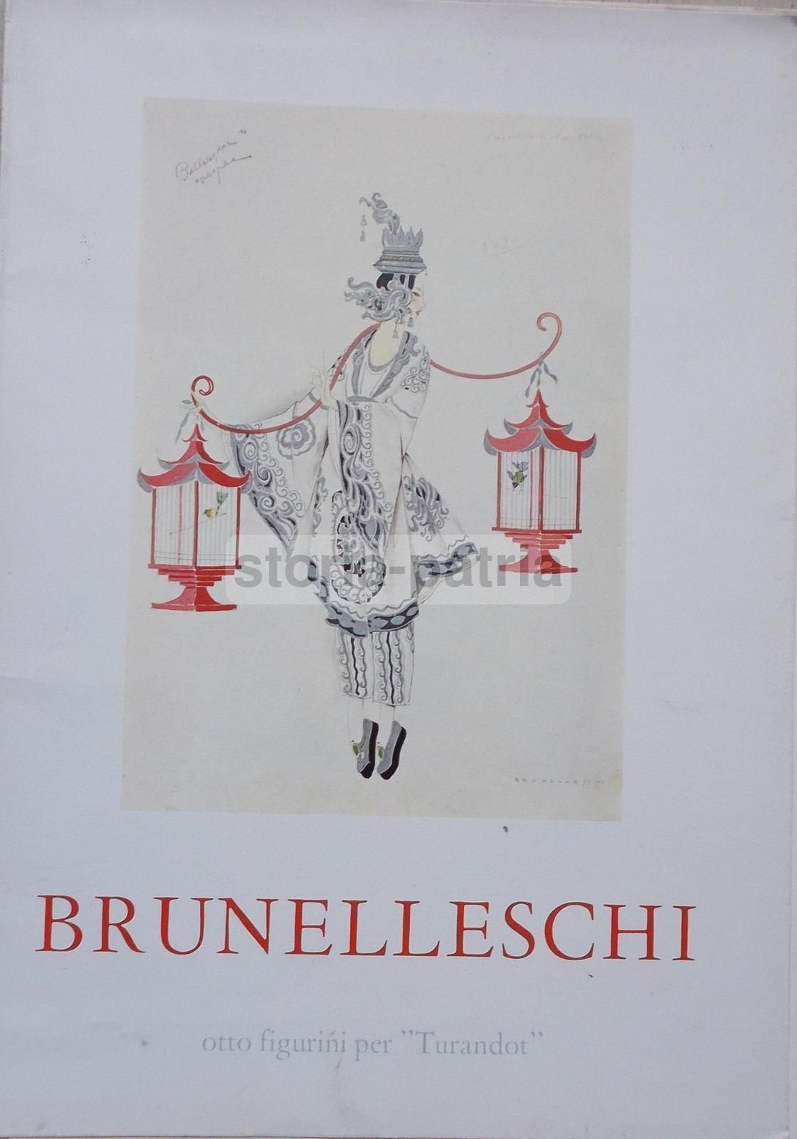 Figurini Turandot Brunelleschi 1979: Otto Tavole Per Il Teatro Comunale Di Firenze