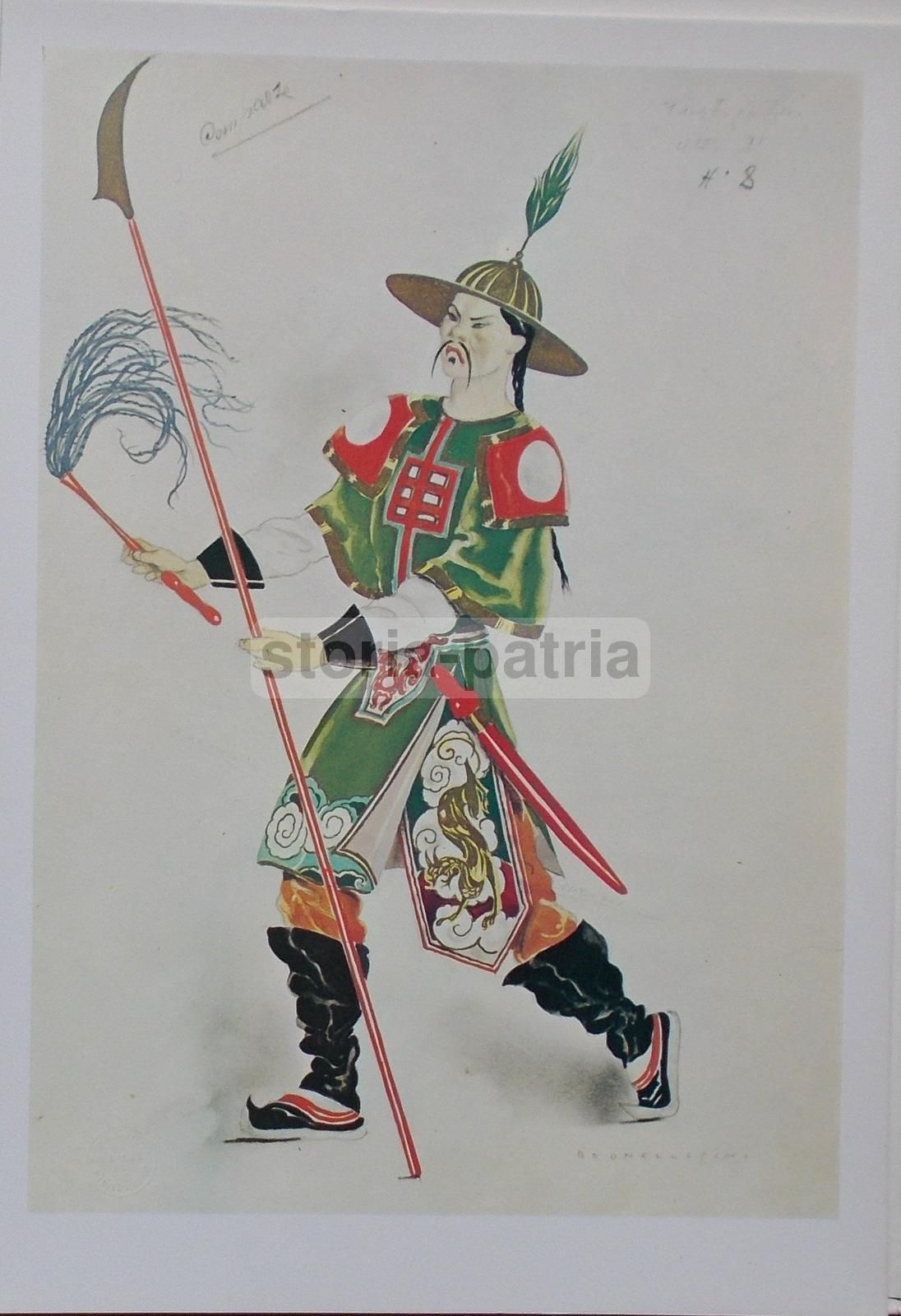 Figurini Turandot Brunelleschi 1979: Otto Tavole Per Il Teatro Comunale Di Firenze
