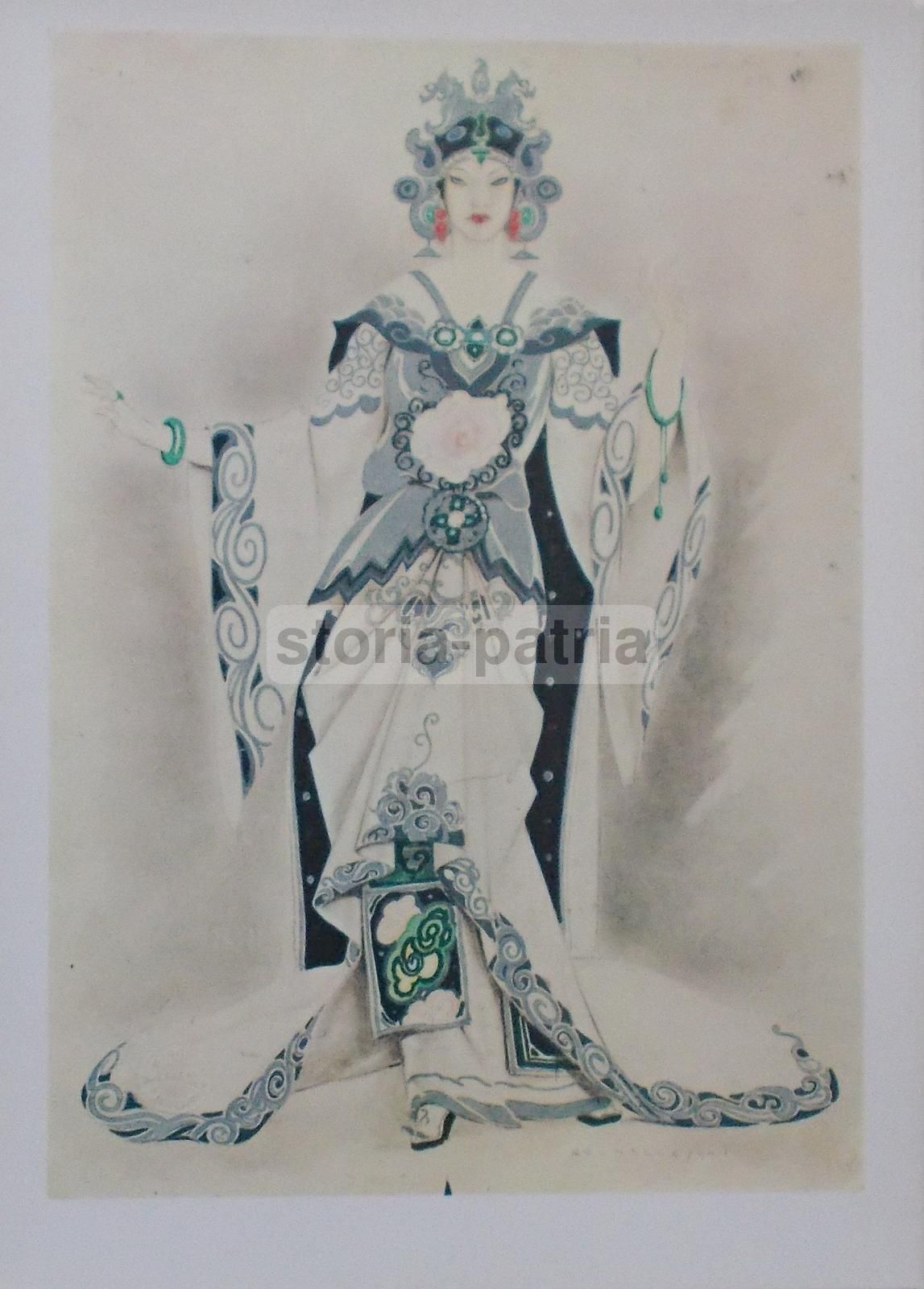 Figurini Turandot Brunelleschi 1979: Otto Tavole Per Il Teatro Comunale Di Firenze