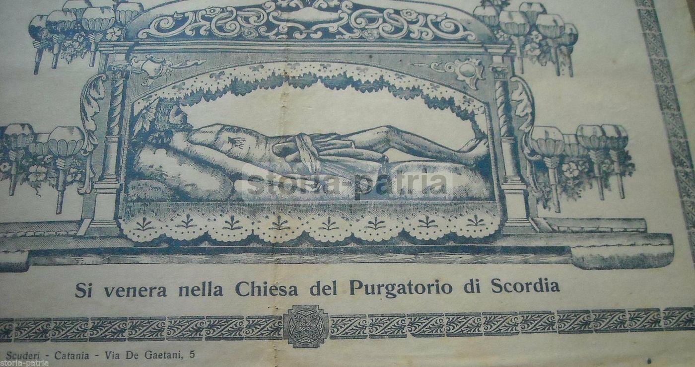 Stampa Devozionale: Passione Di Gesù. Scordia (Catania), Stamperia Scuderi