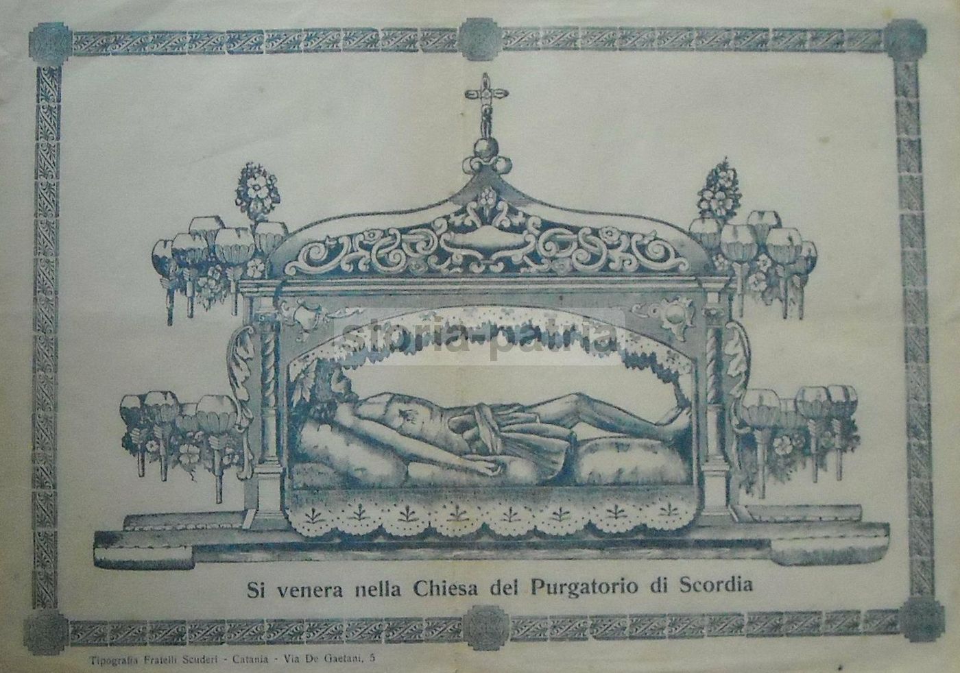 Stampa Devozionale: Passione Di Gesù. Scordia (Catania), Stamperia Scuderi