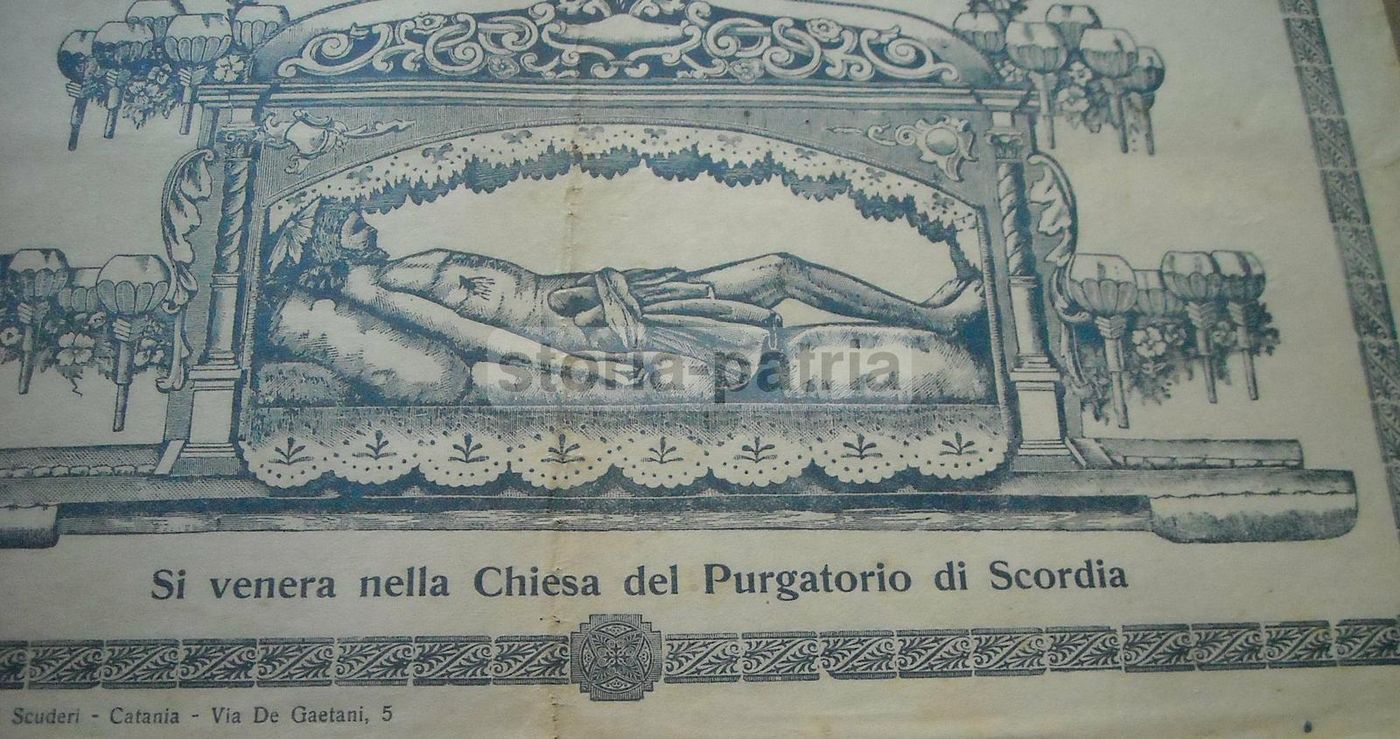Stampa Devozionale: Passione Di Gesù. Scordia (Catania), Stamperia Scuderi