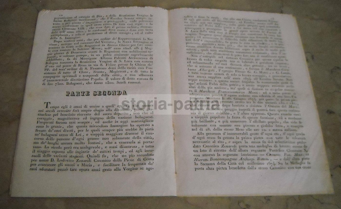 Ragguaglio Storico Dell'Immagine Di Maria Vergine Di San Luca, Bologna, 1842