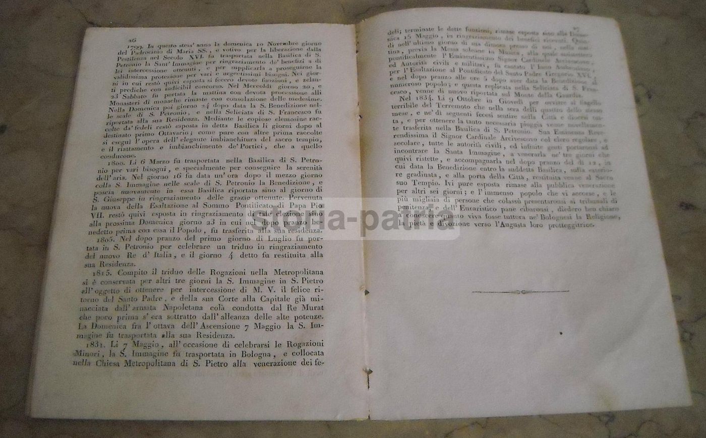 Ragguaglio Storico Dell'Immagine Di Maria Vergine Di San Luca, Bologna, 1842