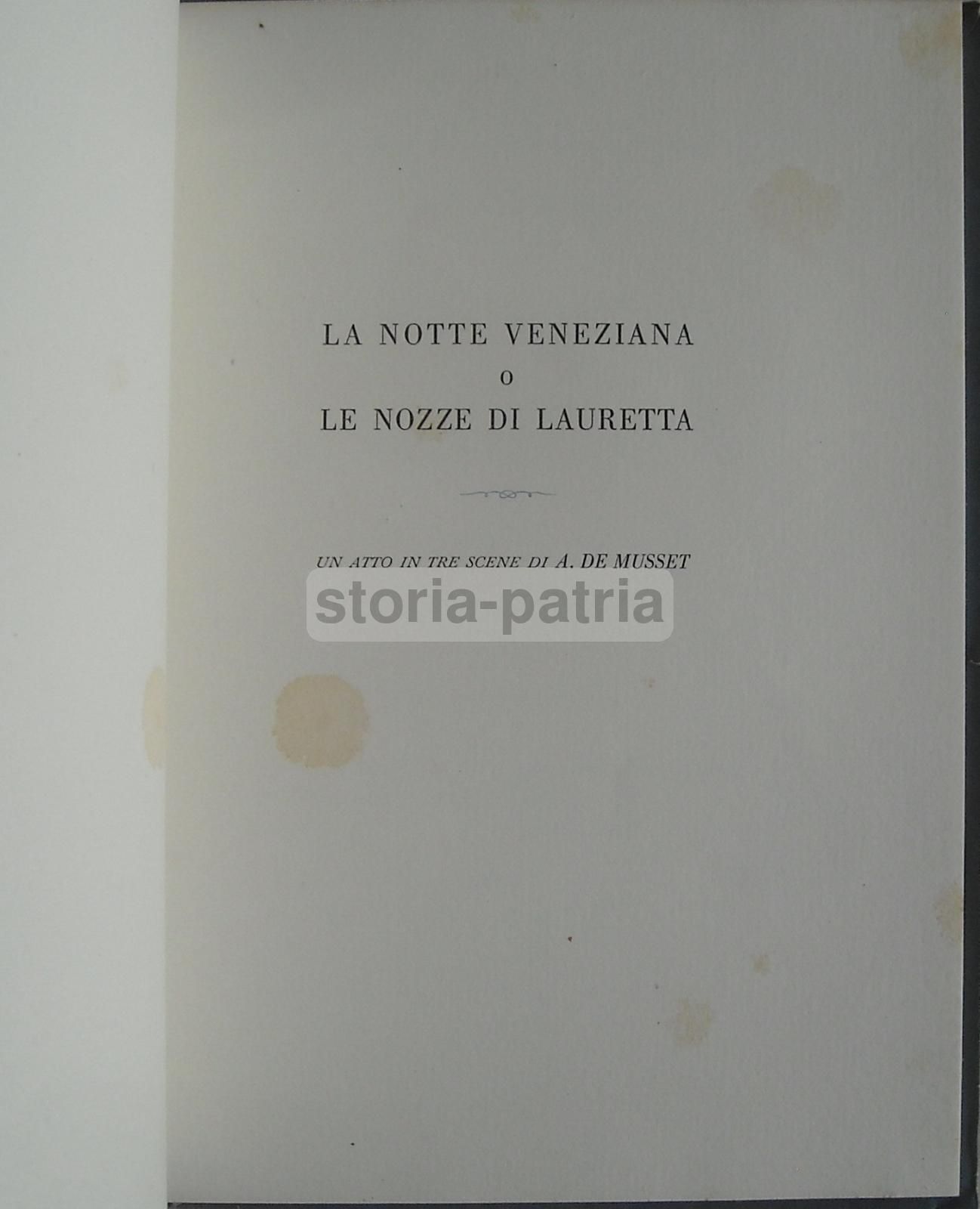 Alfred De Musset, La Nuit Vénitienne: Saggio Editoriale Con Litografie Di Renzo Munari, Urbino, 1950