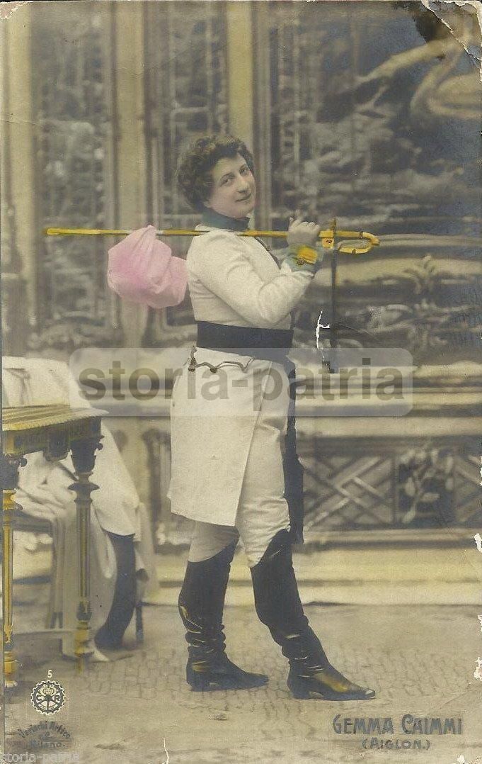Cartolina Antica Gemma Caimmi Attrice Teatrale Aiglon Primo '900