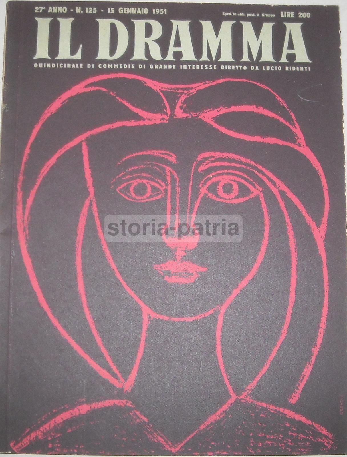 Rivista Il Dramma 1951: Copertina Di Picasso E Illustrazioni Di Luzzati