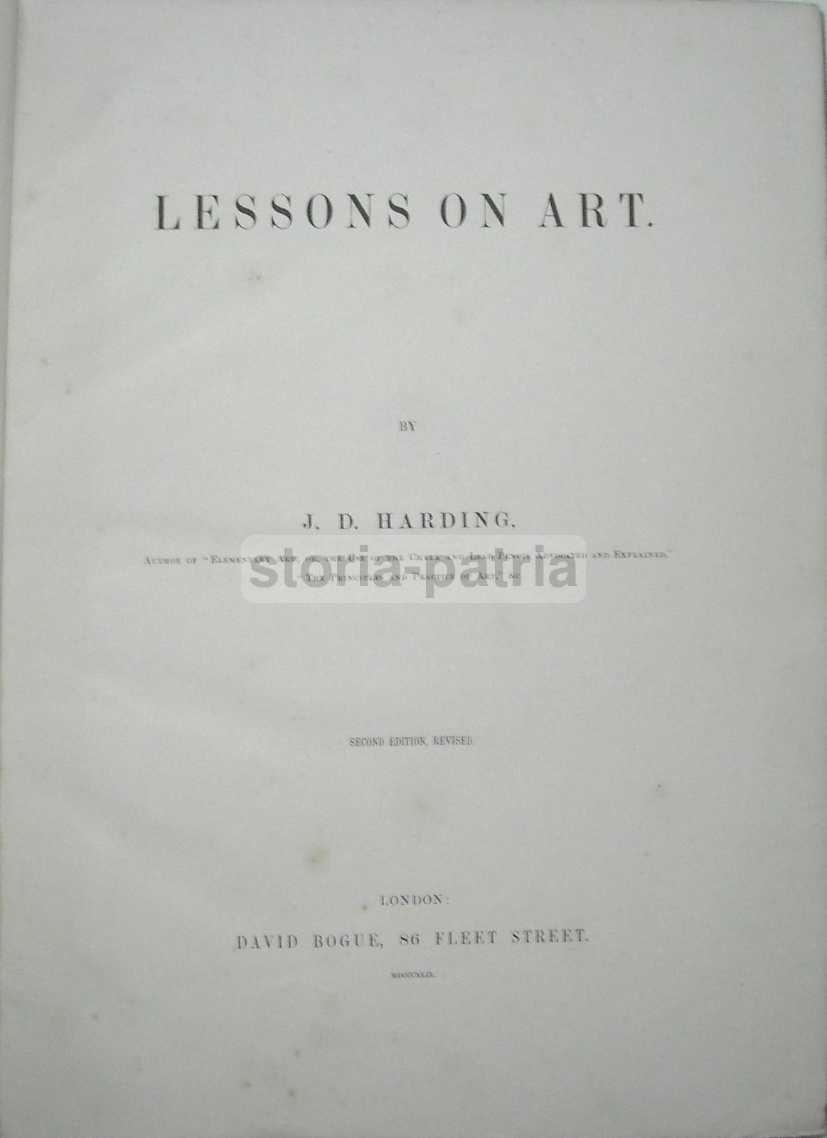 Harding   Lessons On Art (1849). Manuale Di Disegno Con Tavole Litografiche