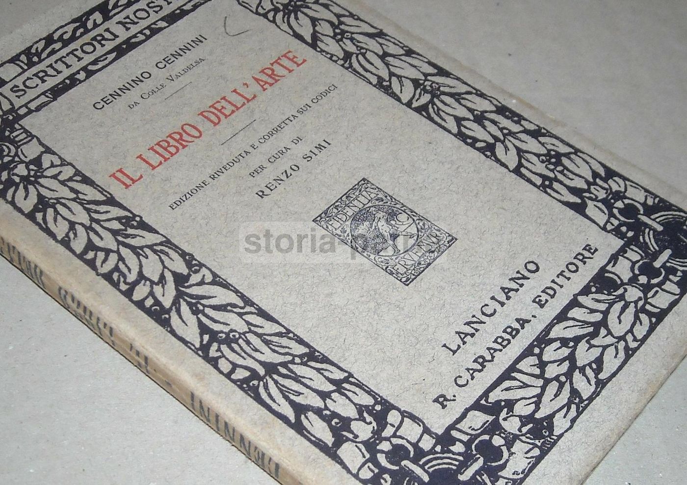 Il Libro Dell'Arte Di Cennino Cennini, Edizione Carabba 1913
