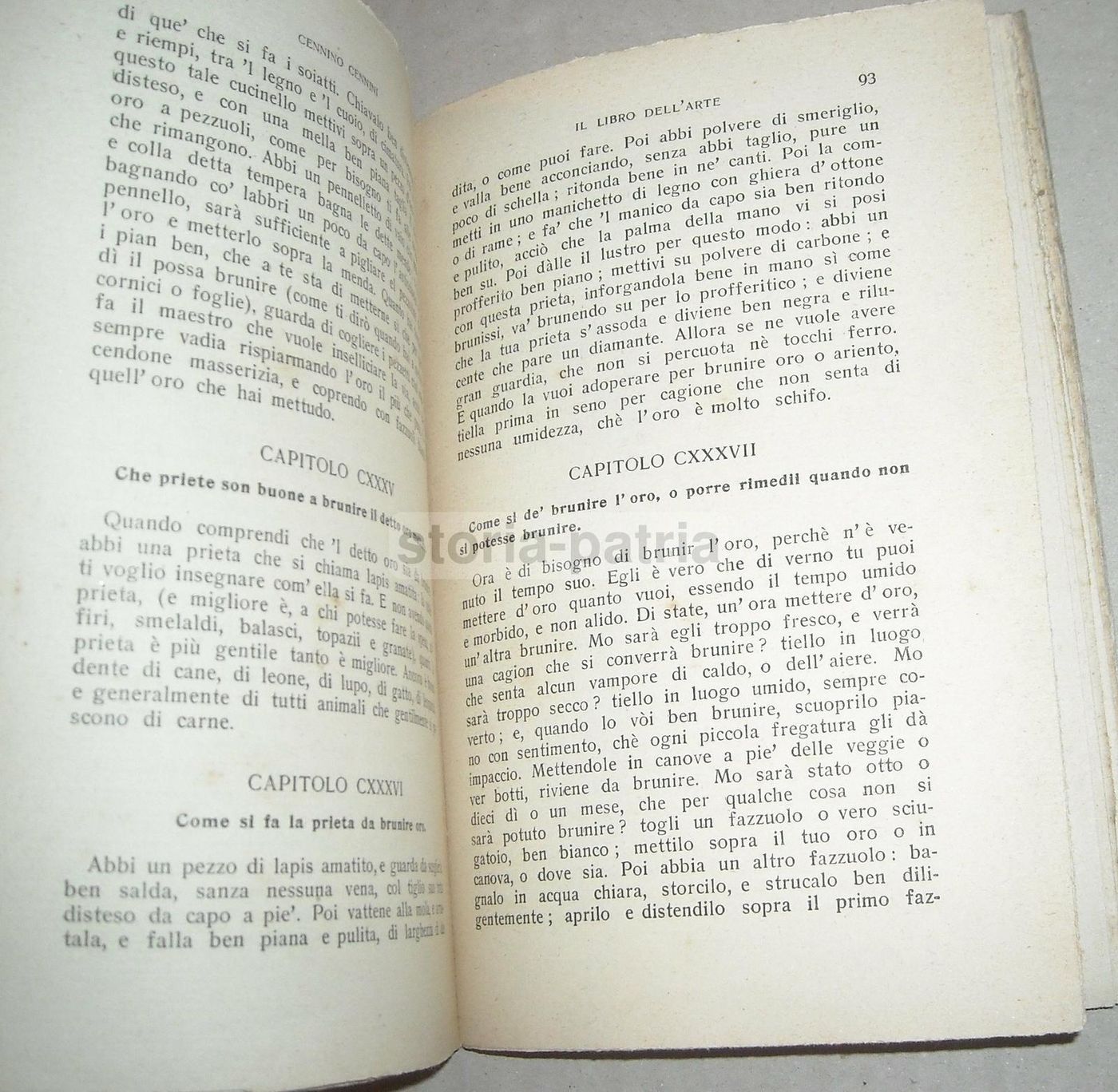 Il Libro Dell'Arte Di Cennino Cennini, Edizione Carabba 1913